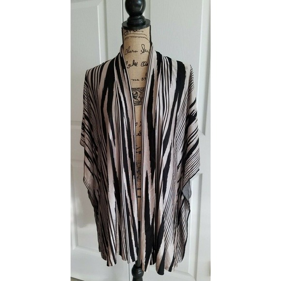 Chico's Sweaters - TRAVELER'S BY CHICO Open Front Slinky Drape Knit Cardigan Size Small Oversized